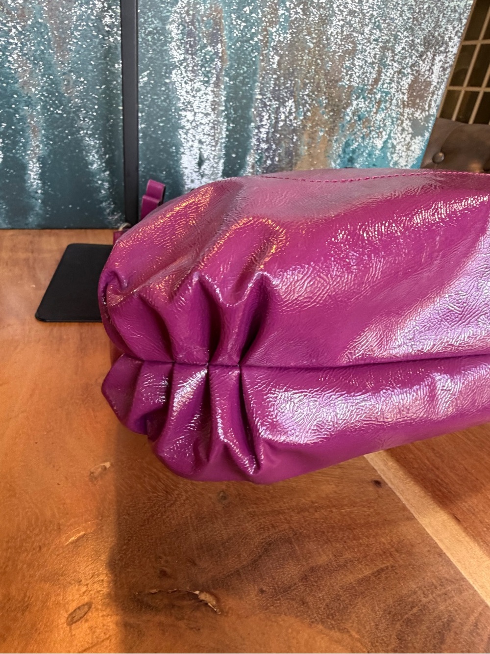 Coach Poppy Barbiecore Y2K 2012 Liquid Gloss Patent Leather Hobo Berry Pink GUC - Picture 12 of 15